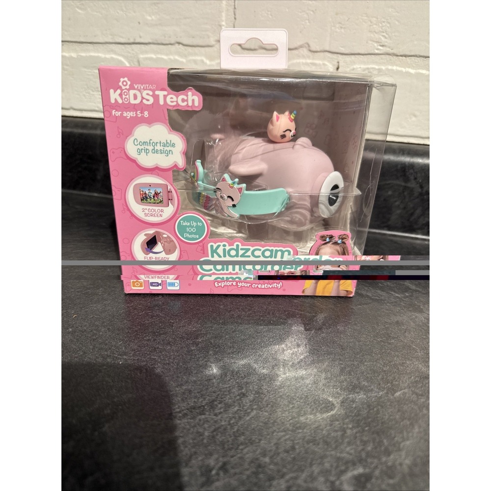 Kids Tech Kidzcam Camcorder "Pink Unicorn" Features 256 MB Memory Card